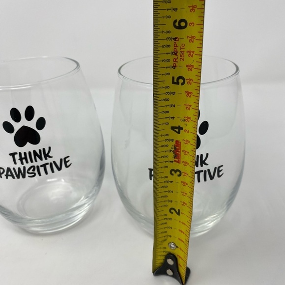 Think Pawsitive Stemless Wine Glasses - Picture 2 of 6